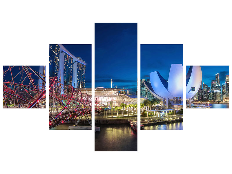 5-piece-canvas-print-singapore-marina-bay-panorama