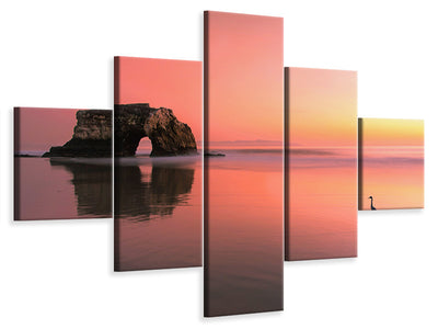 5-piece-canvas-print-sunset-at-the-natural-bridge-ii