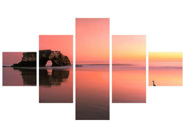 5-piece-canvas-print-sunset-at-the-natural-bridge-ii