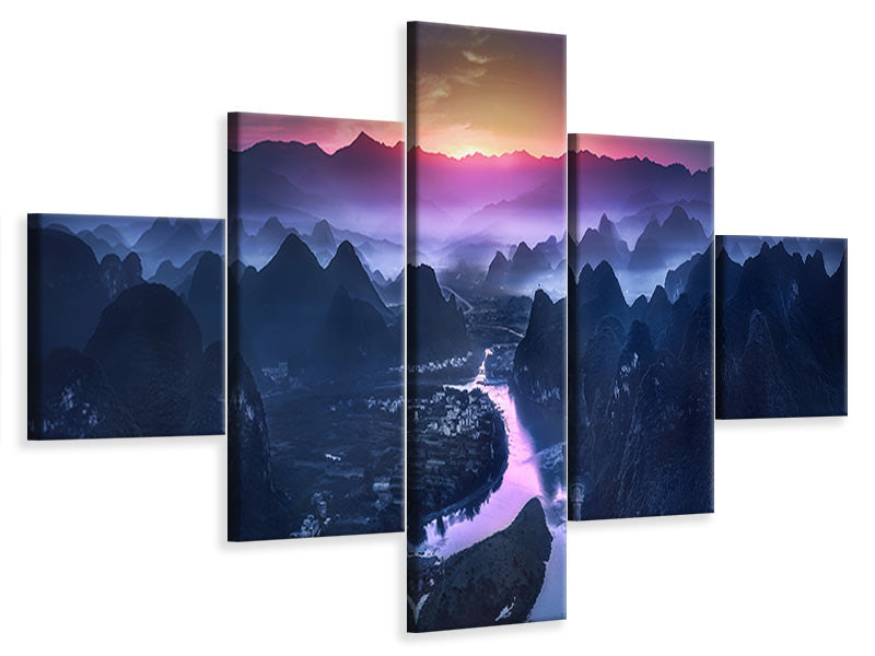 5-piece-canvas-print-the-earth-awakening