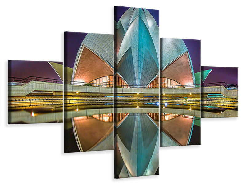 5-piece-canvas-print-the-lotus-temple