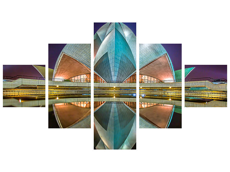 5-piece-canvas-print-the-lotus-temple