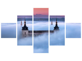 5-piece-canvas-print-toledo-city-foggy-sunset