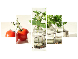 5-piece-canvas-print-tomatoes-and-herbs