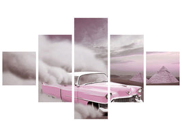 5-piece-canvas-print-vintage-car-in-the-desert-sand