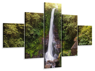 5-piece-canvas-print-waterfall-bali