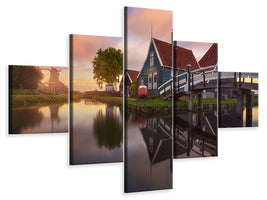 5-piece-canvas-print-zaanse-schans