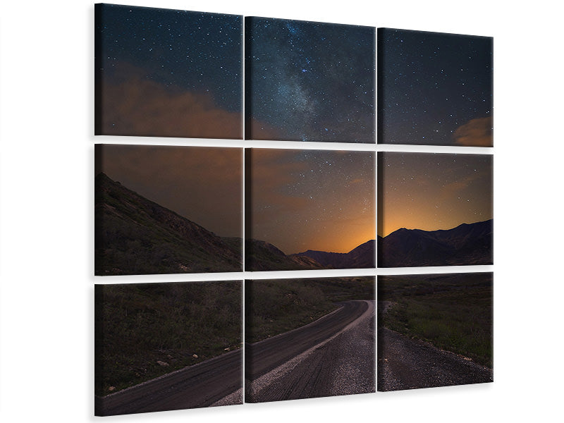 9-piece-canvas-print-dirt-road