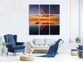 9-piece-canvas-print-in-a-colorful-evening