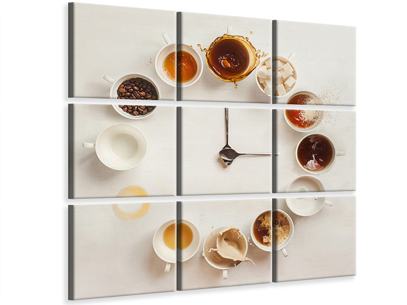 9-piece-canvas-print-its-always-coffee-time