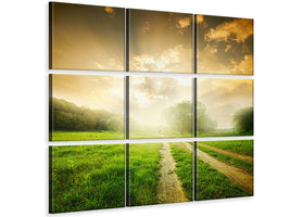 9-piece-canvas-print-mystic-sunset