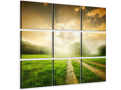 9-piece-canvas-print-mystic-sunset