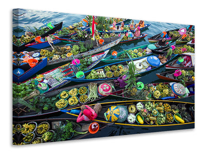 canvas-print-banjarmasin-floating-market