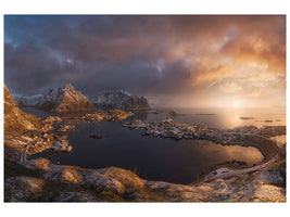 canvas-print-sunrise-over-reine