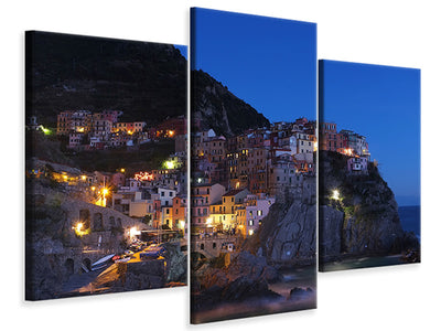 modern-3-piece-canvas-print-at-night-in-cinque