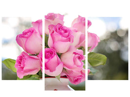 modern-3-piece-canvas-print-bouquet-of-roses-in-pink