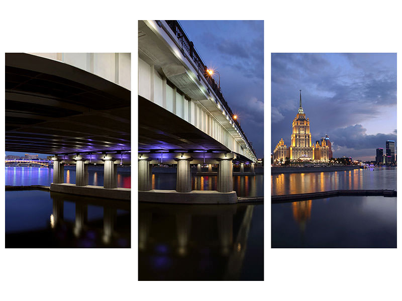 modern-3-piece-canvas-print-bridge-at-night
