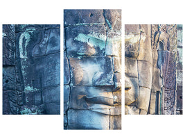 modern-3-piece-canvas-print-buddha-in-rock