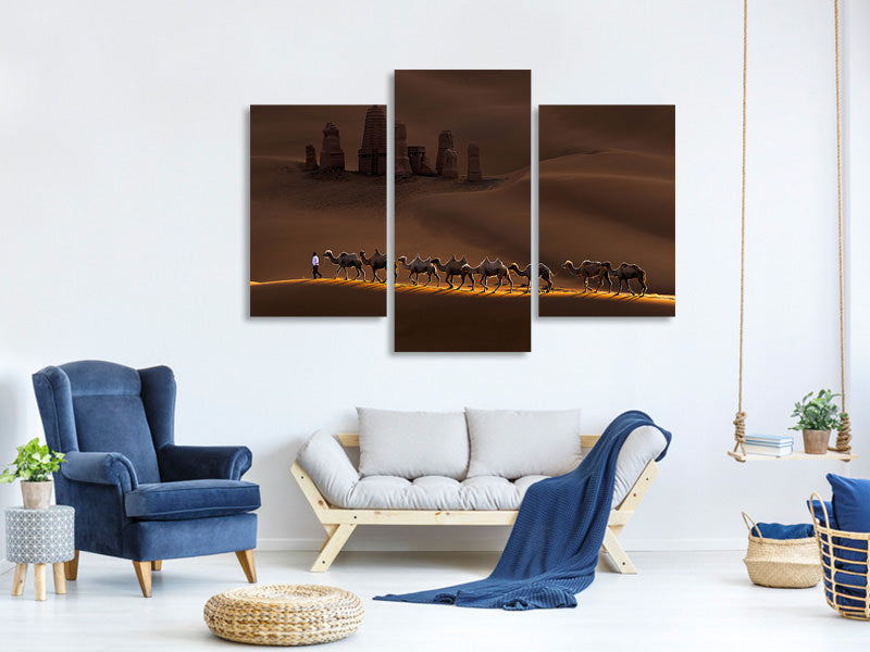 modern-3-piece-canvas-print-castle-and-camels