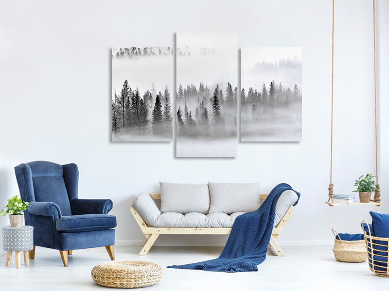 modern-3-piece-canvas-print-foggy-forest