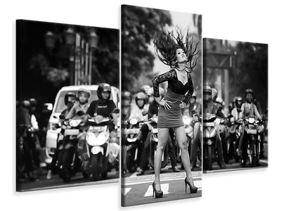 modern-3-piece-canvas-print-ignore-it-enjoy-poses-on-the-streets
