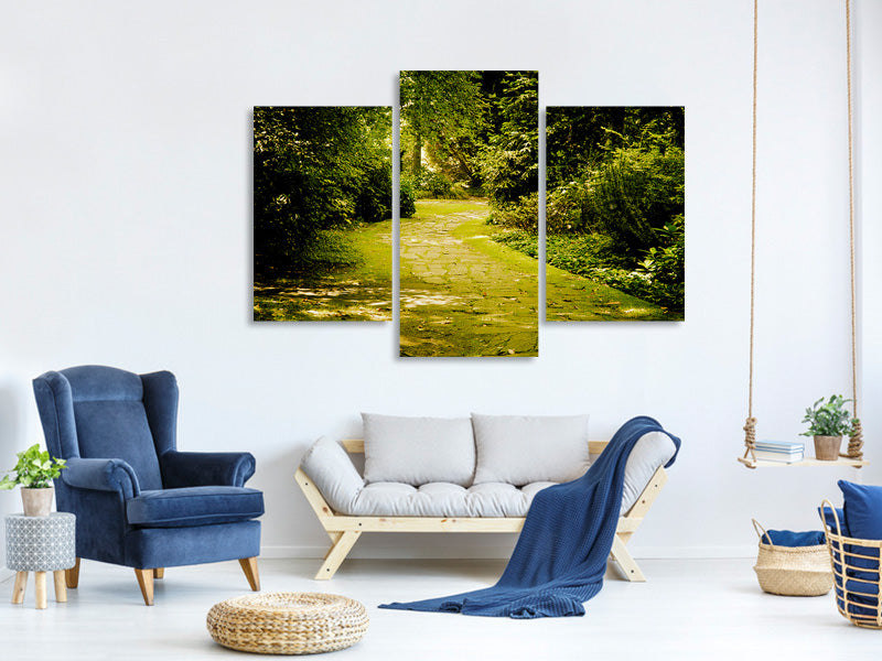 modern-3-piece-canvas-print-moss-covered-path