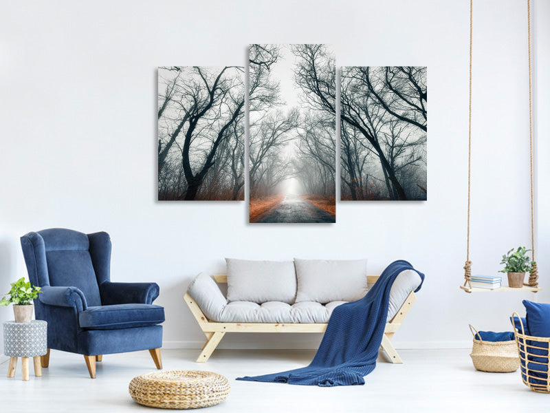 modern-3-piece-canvas-print-mysterious-mood-in-the-forest