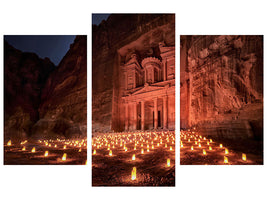 modern-3-piece-canvas-print-petra-by-night-ii