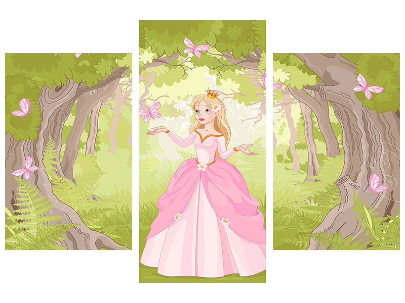 modern-3-piece-canvas-print-princess-in-the-wood