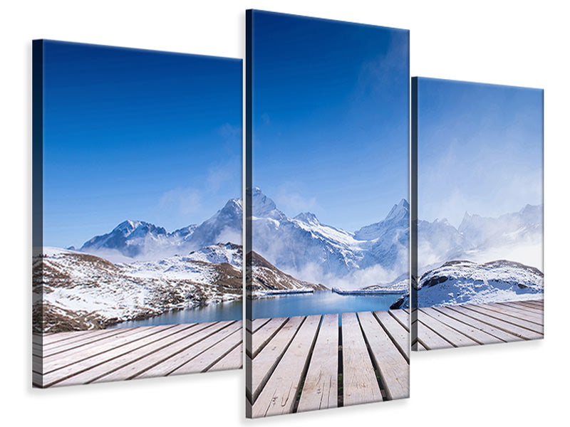 modern-3-piece-canvas-print-sundeck-at-the-swiss-mountain-lake