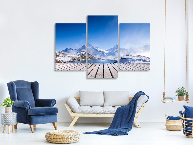 modern-3-piece-canvas-print-sundeck-at-the-swiss-mountain-lake