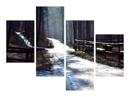 modern-4-piece-canvas-print-a-path-in-the-snow