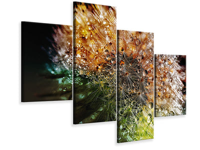 modern-4-piece-canvas-print-dandelion-in-the-morning-dew