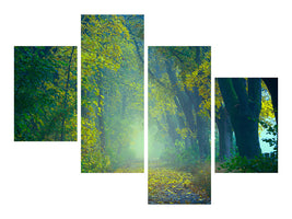 modern-4-piece-canvas-print-green-forest