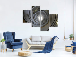 modern-4-piece-canvas-print-high-spiral-staircase