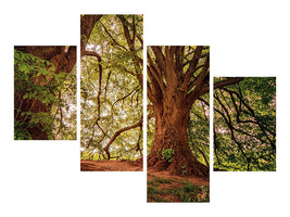 modern-4-piece-canvas-print-in-the-dense-forest