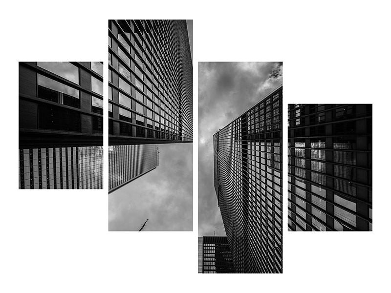 modern-4-piece-canvas-print-many-skyscrapers