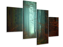 modern-4-piece-canvas-print-mood-in-the-forest