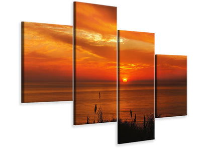 modern-4-piece-canvas-print-peaceful-evening-mood-by-the-sea