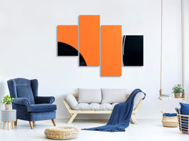 modern-4-piece-canvas-print-retro-vinyl-record-motif