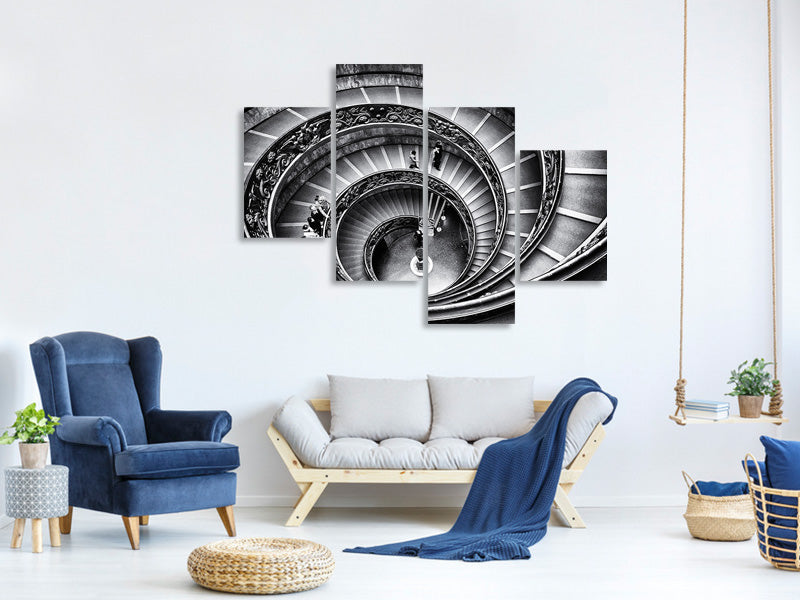 modern-4-piece-canvas-print-stairs-in-the-vatican