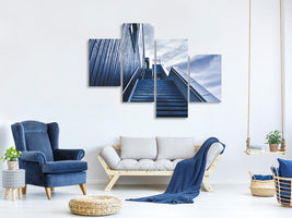 modern-4-piece-canvas-print-steep-stairs