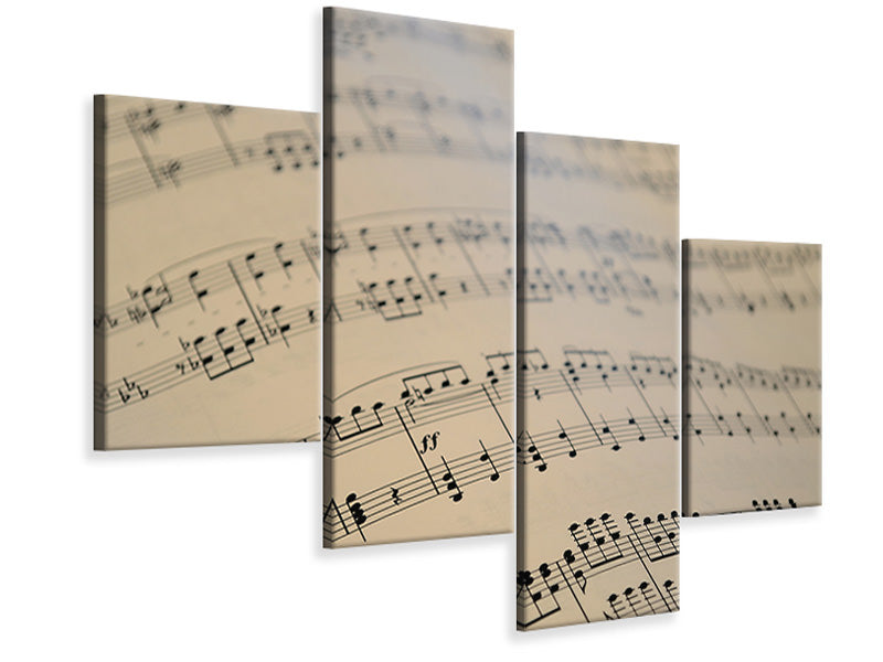 modern-4-piece-canvas-print-the-music-notes