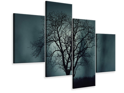 modern-4-piece-canvas-print-the-tree-in-darkness