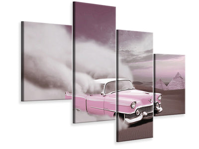 modern-4-piece-canvas-print-vintage-car-in-the-desert-sand