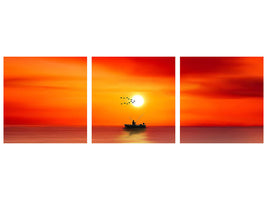 panoramic-3-piece-canvas-print-a-fisherman-in-the-sunset