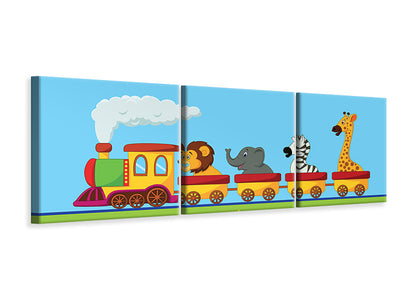 panoramic-3-piece-canvas-print-animal-train