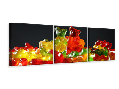 panoramic-3-piece-canvas-print-colorful-gummy-bears
