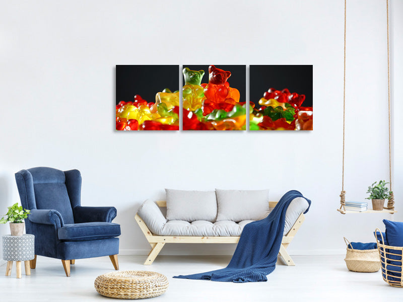 panoramic-3-piece-canvas-print-colorful-gummy-bears