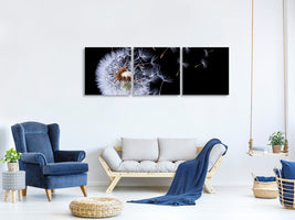 panoramic-3-piece-canvas-print-dandelion-blowing